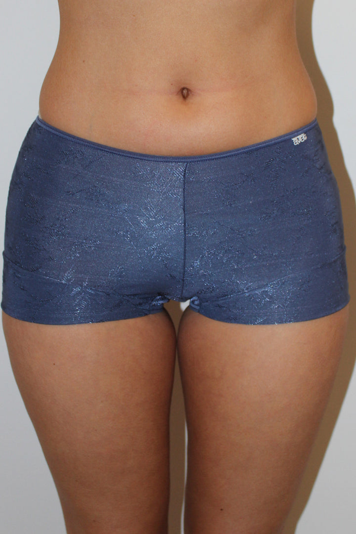 Avet Microfiber Jacquard Boxer Flower Blue