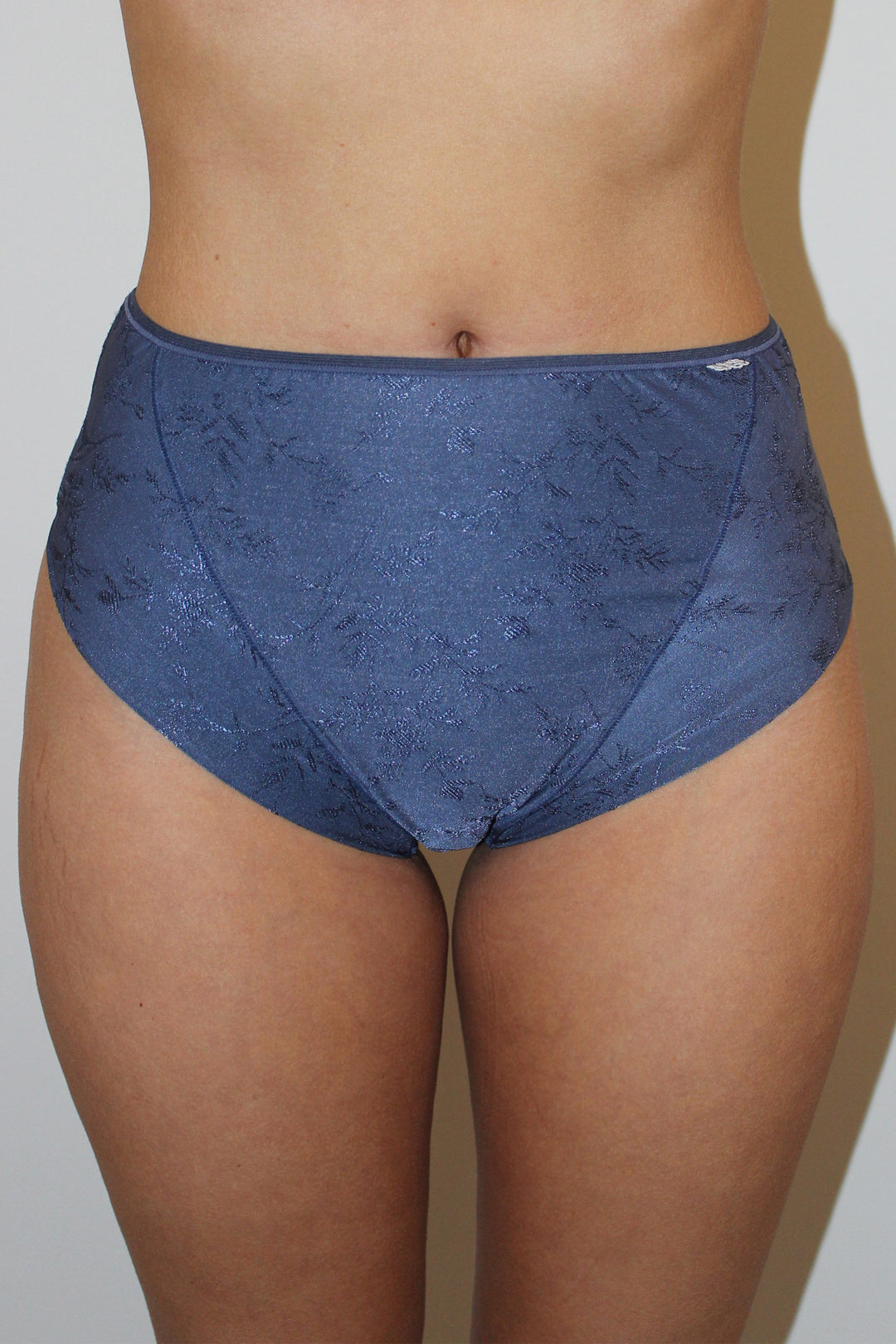 Avet Microfiber Midi Brief Flower Celest Blue