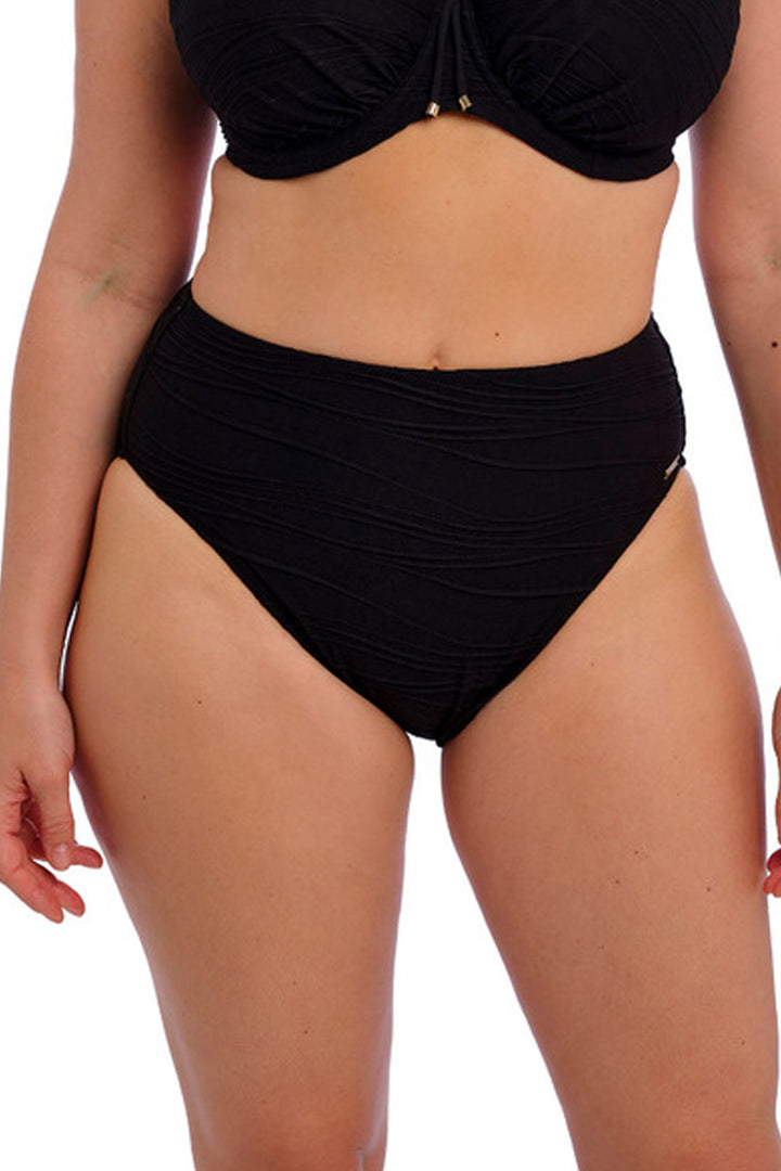 Beach Waves Mid Rise Bikinitrosa Black