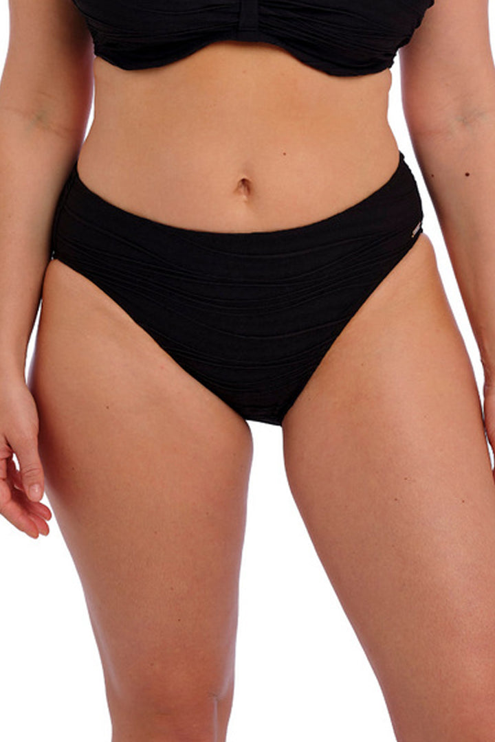 Beach Waves Mid Rise Bikinitrosa Black