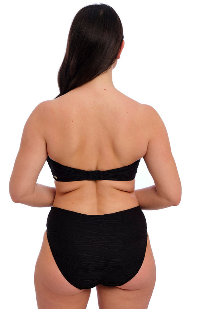 Beach Waves Mid Rise Bikinitrosa Black