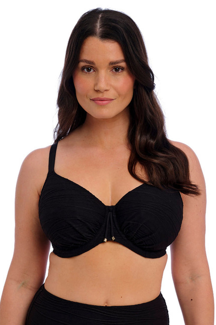 Beach Waves Full Cup Bikini Top Black