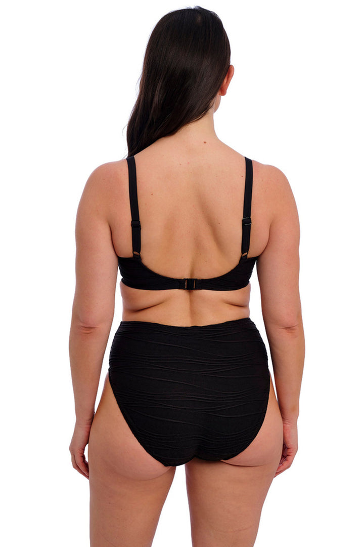 Beach Waves Mid Rise Bikinitrosa Black