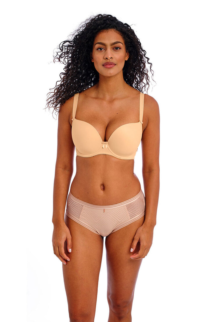 Deco Moulded Plunge T-shirt Bra Nude
