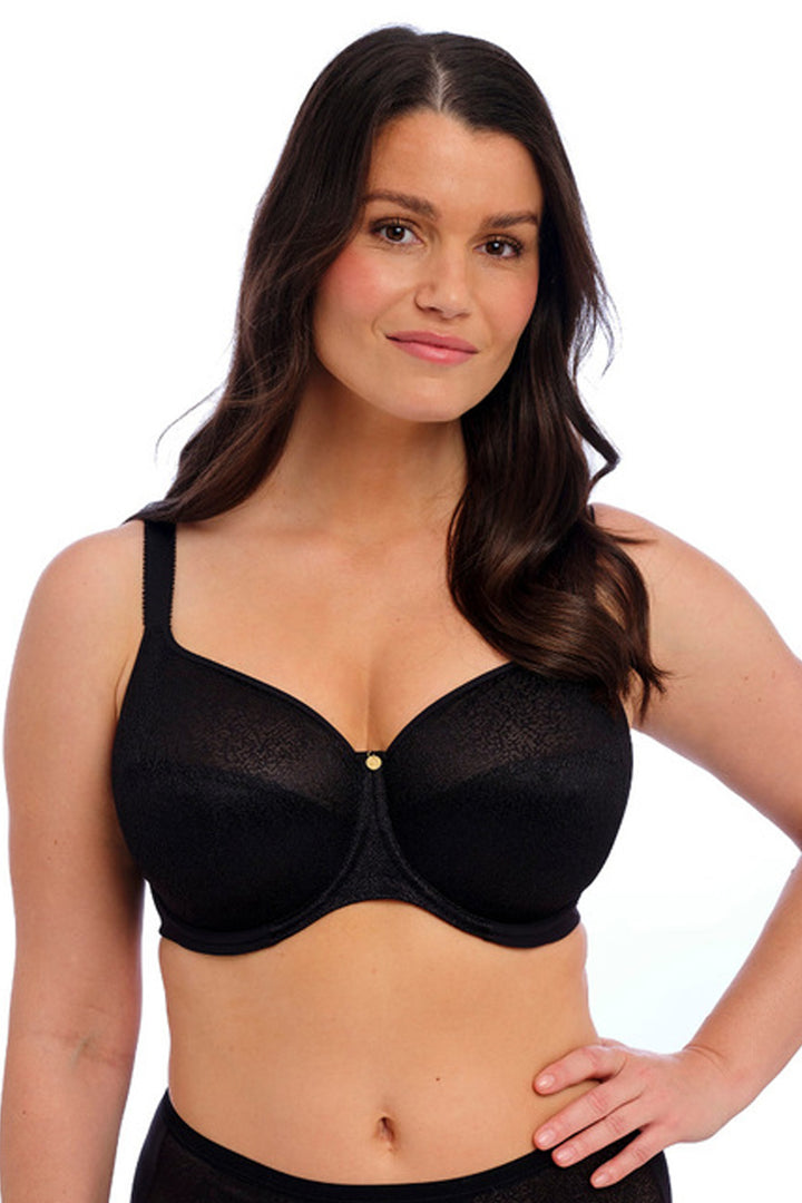 Demure Moulded Non Padded Bra Black