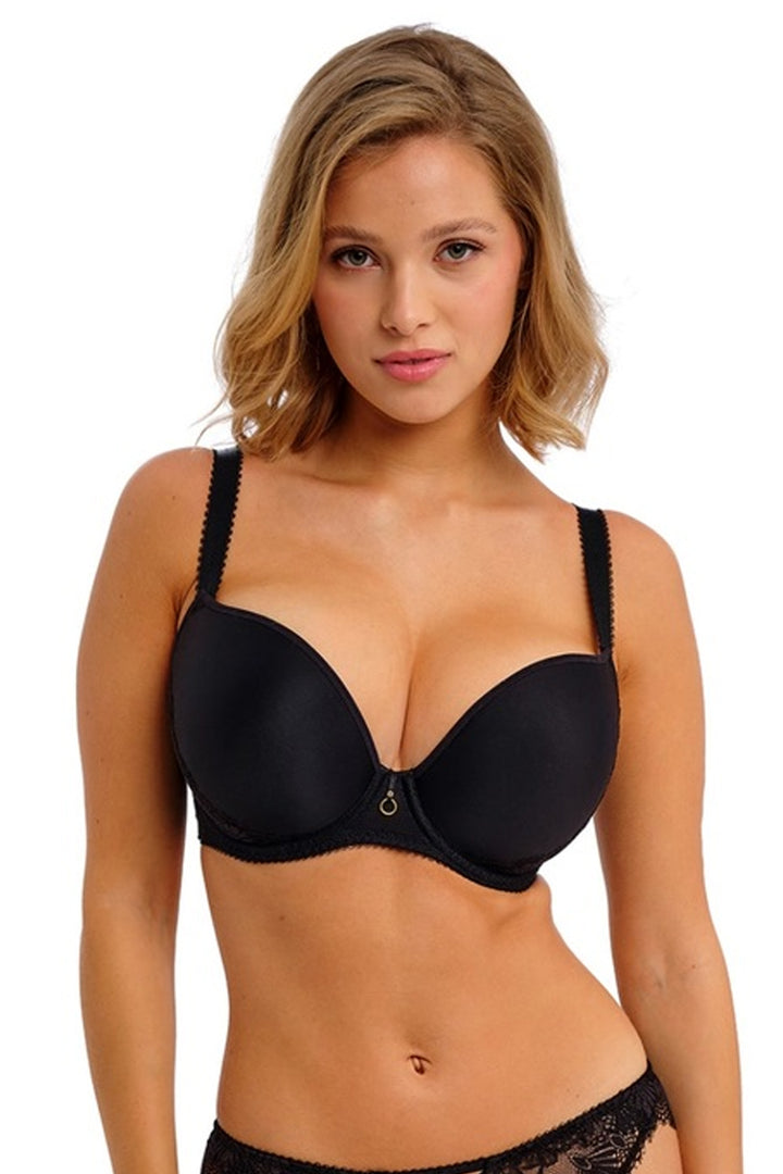 Fascinate Moulded Plunge T-shirt Bra Black