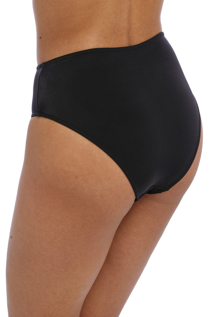 Jewel Cove High Waist Bikini Brief Plain Black