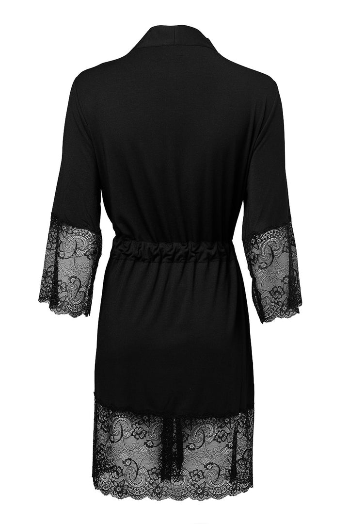 Lace Kimono Svart