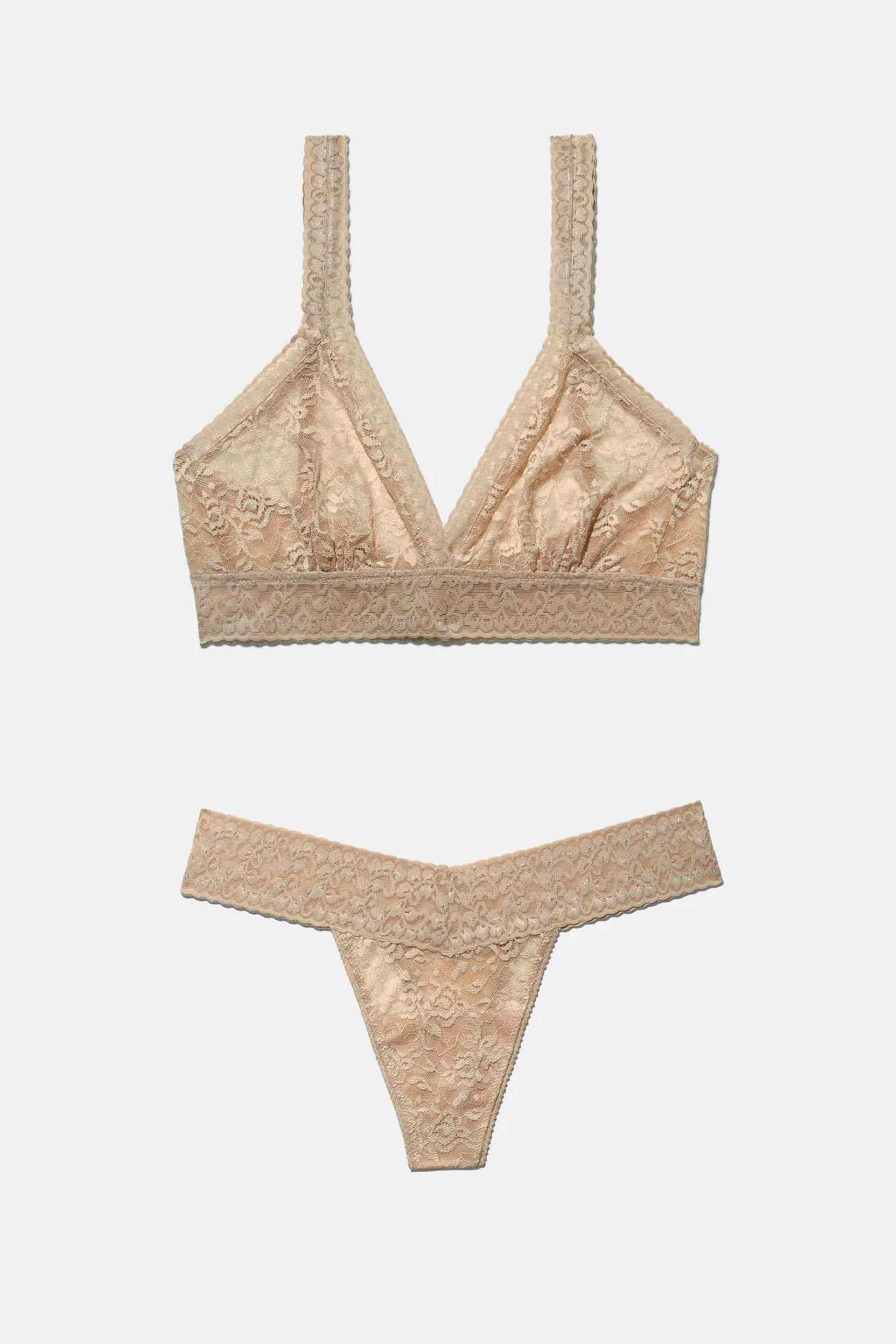 Lace Thong + Bralette Sand – La Leia