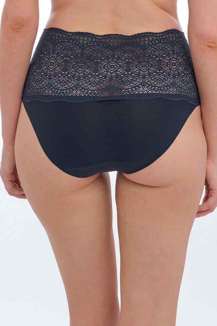 Lace Ease Invisible Full Brief Navy
