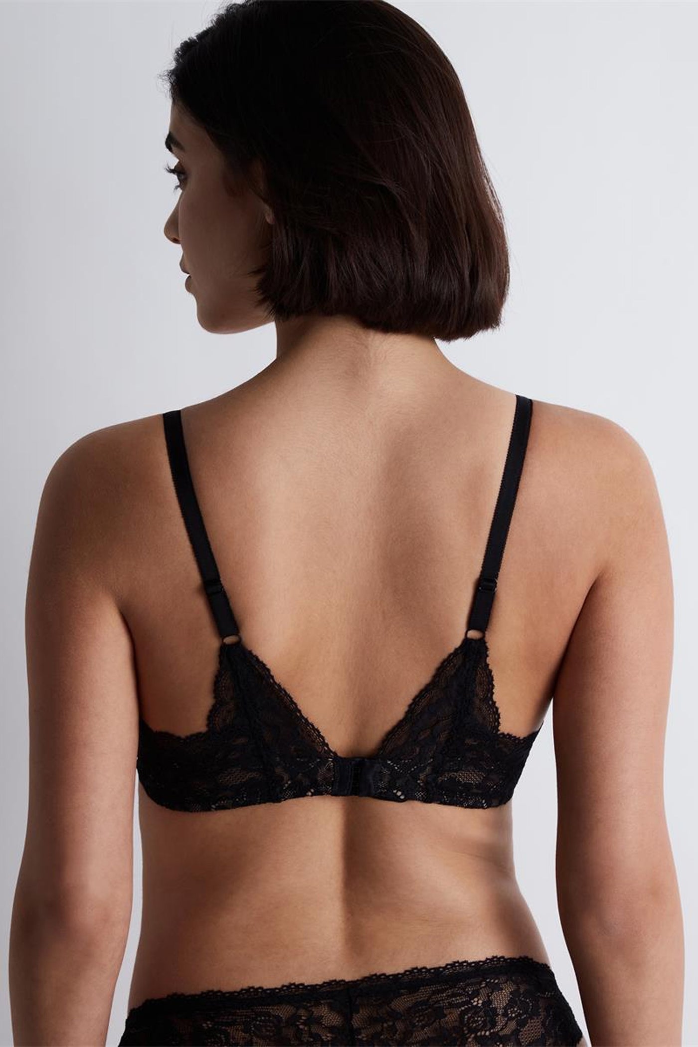 Rosessence Underwired Triangle Plunge Bra Black