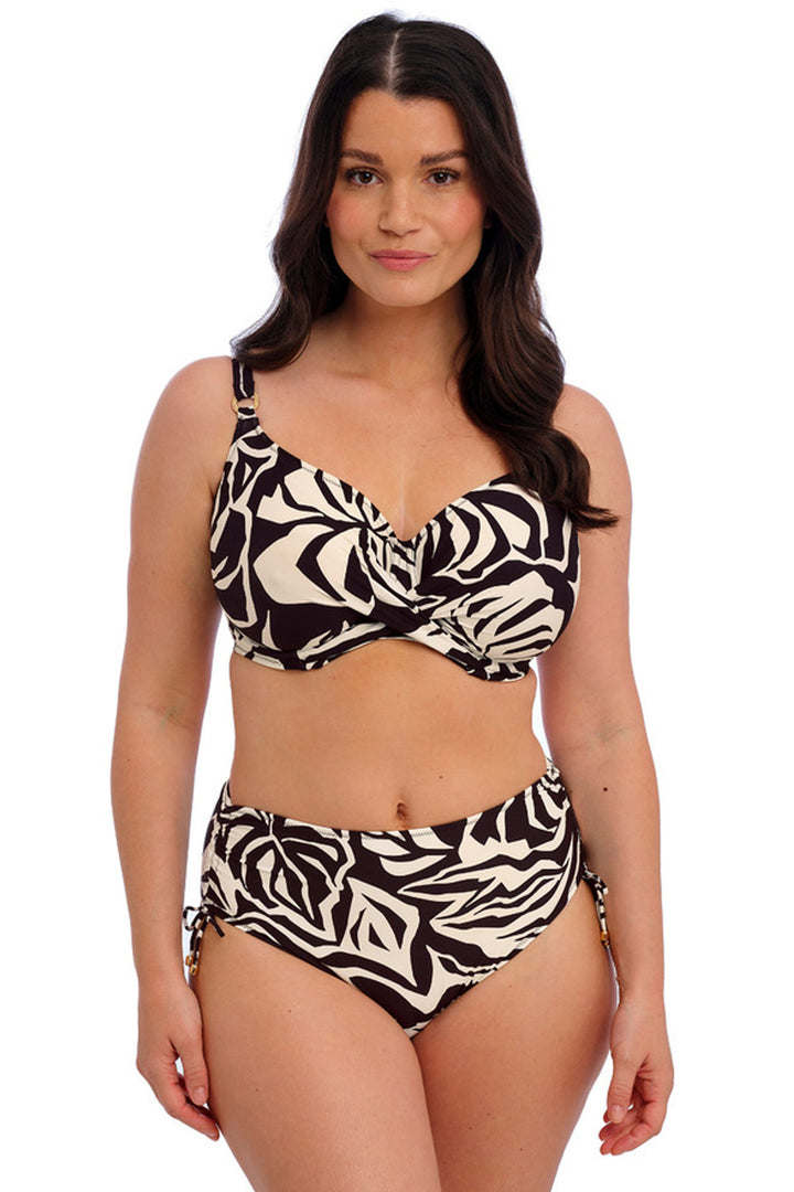 Aruba Nights Full Cup Bikini Top Black & Cream