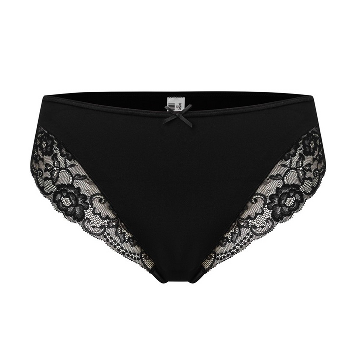 Avet Microfiber Midi Brief Lace Black