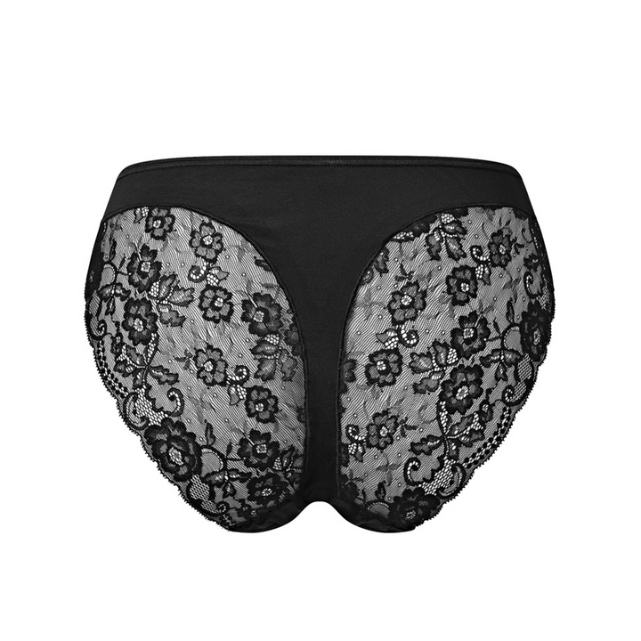 Avet Microfiber Midi Brief Lace Black