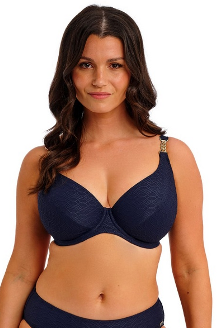 Azores Plunge Bikini Top Midnight