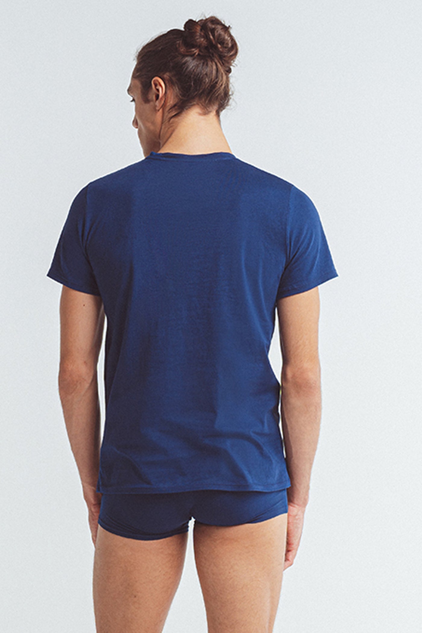 T-shirt V-ringad Basic Range Marinblå