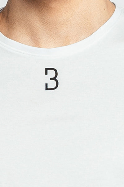 T-skjorte med rund hals Basic Range Hvit