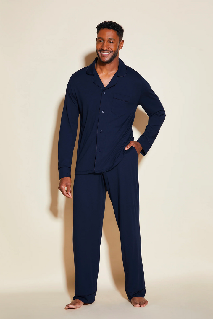 Bella Herr Classic Pyjamasset Navy