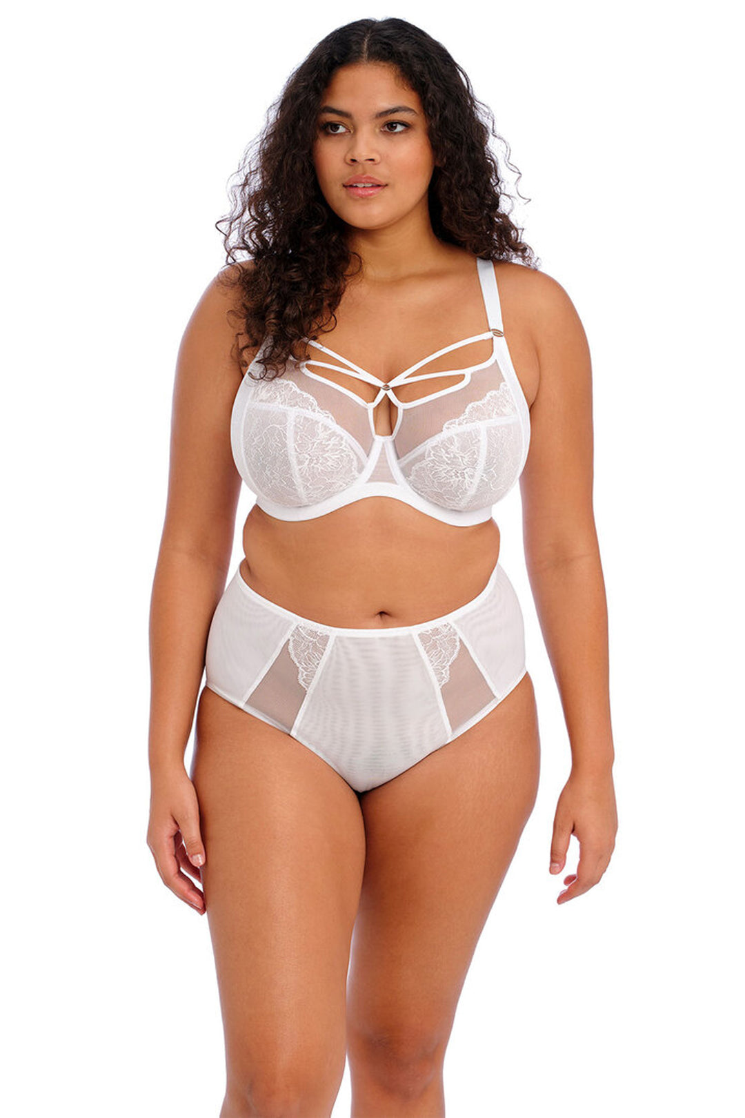 Brianna Plunge Bra White