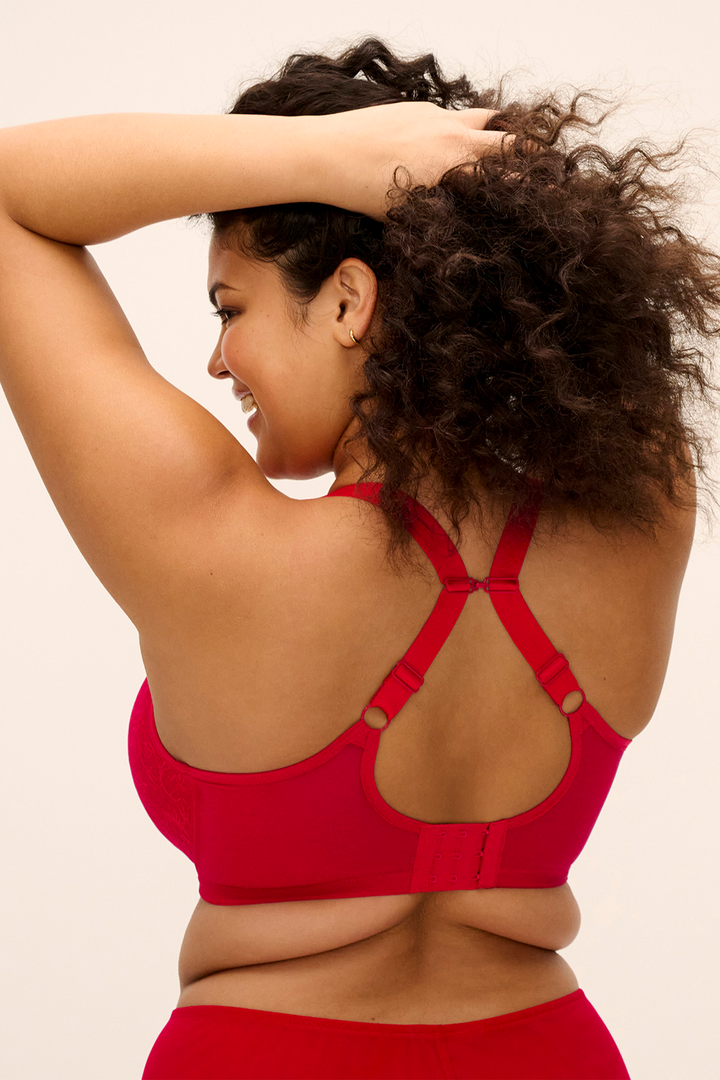 Brianna Padded Half Cup Bra Haute Red