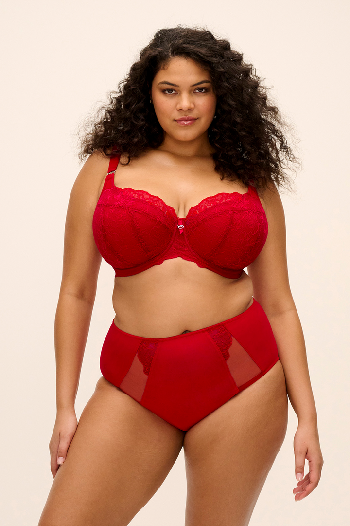 Brianna Padded Half Cup Bra Haute Red