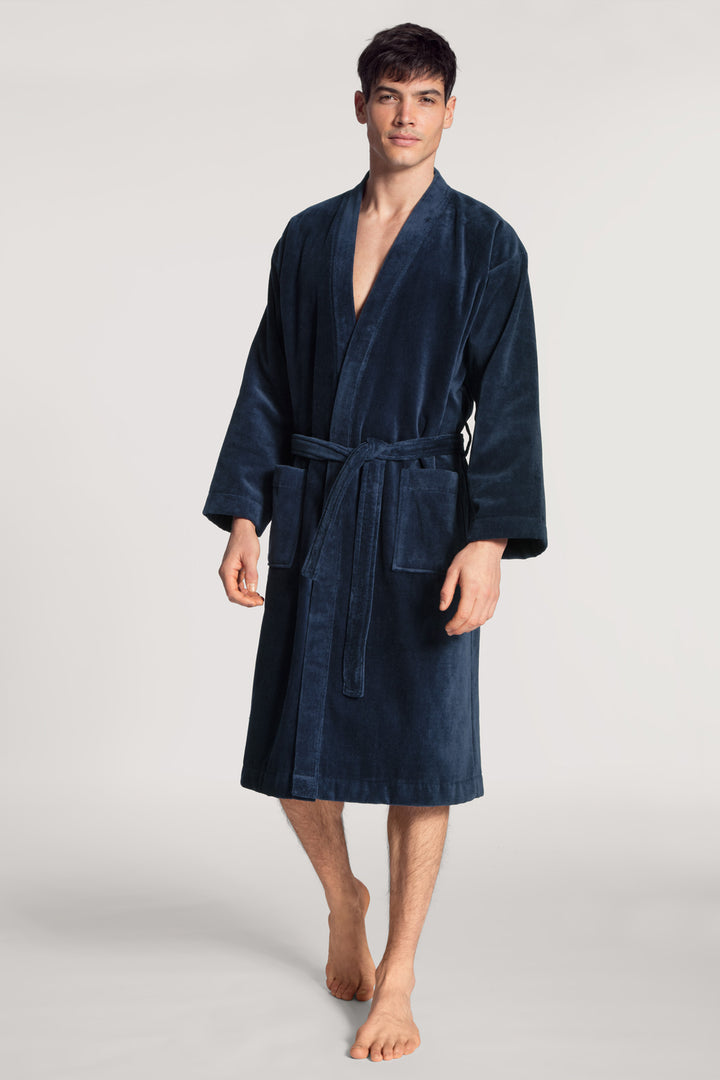 After Shower Bathrobe Dark Blue