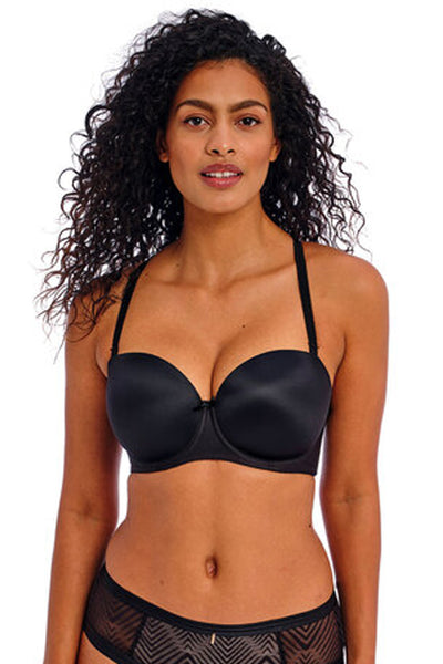 Deco Moulded Strapless Bra Black