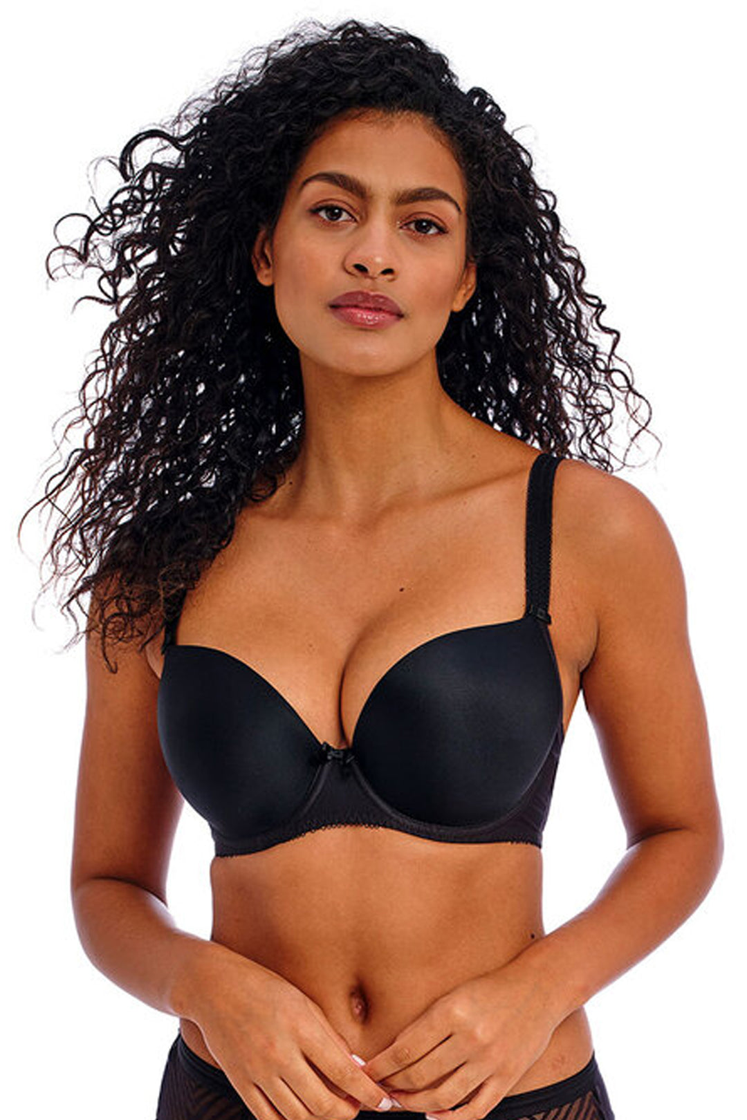 Deco Moulded Plunge T-shirt Bra Black