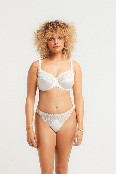 Electric Waves Full Cup Bra Nacre