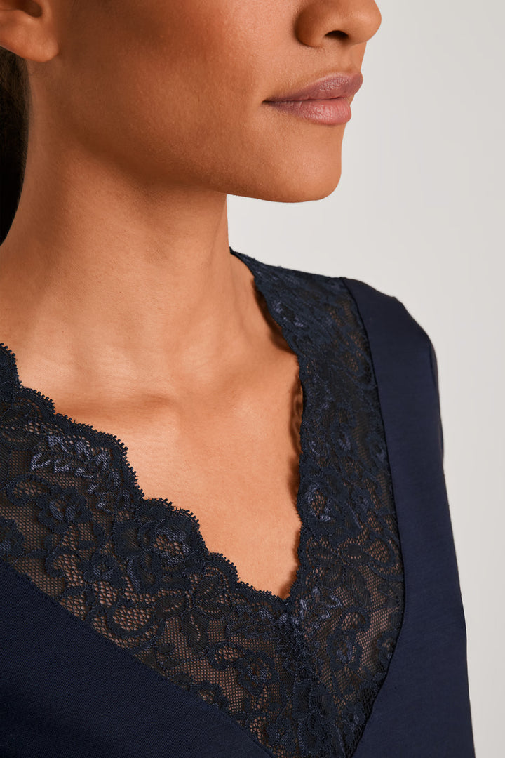 Elegant Dreams 7/8 Pyjamas Dark Lapis Blue