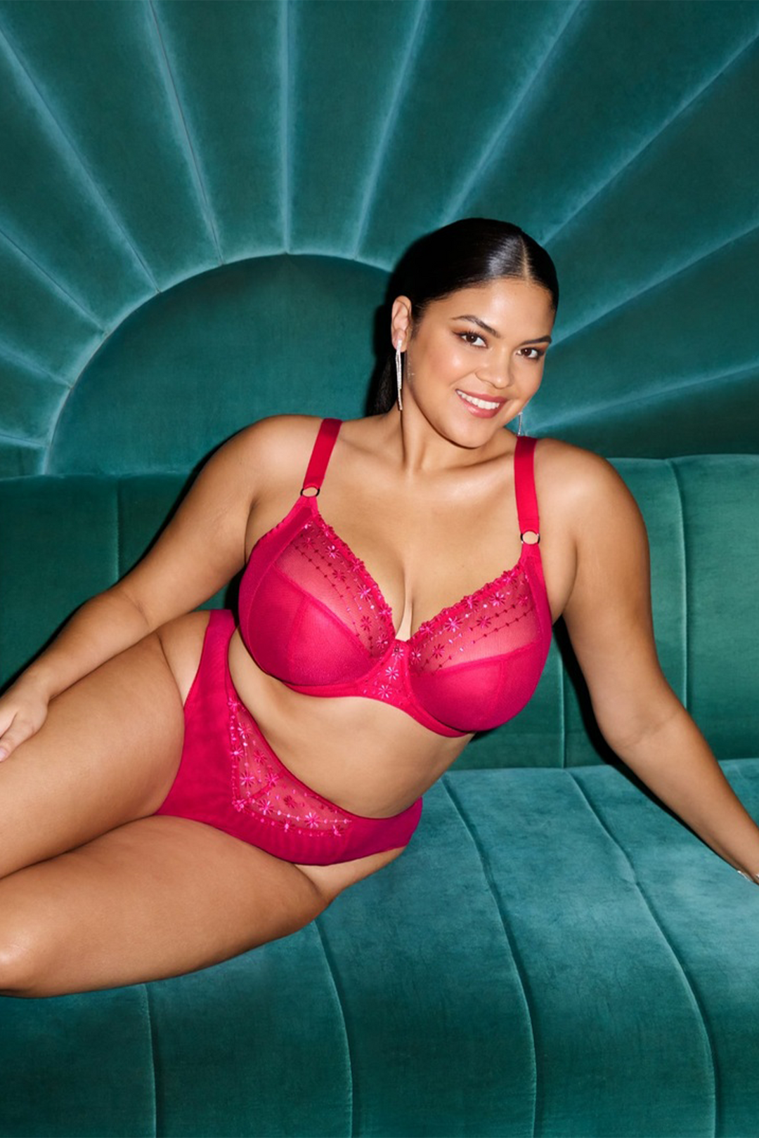 Matilda Plunge Bh Hot Pink