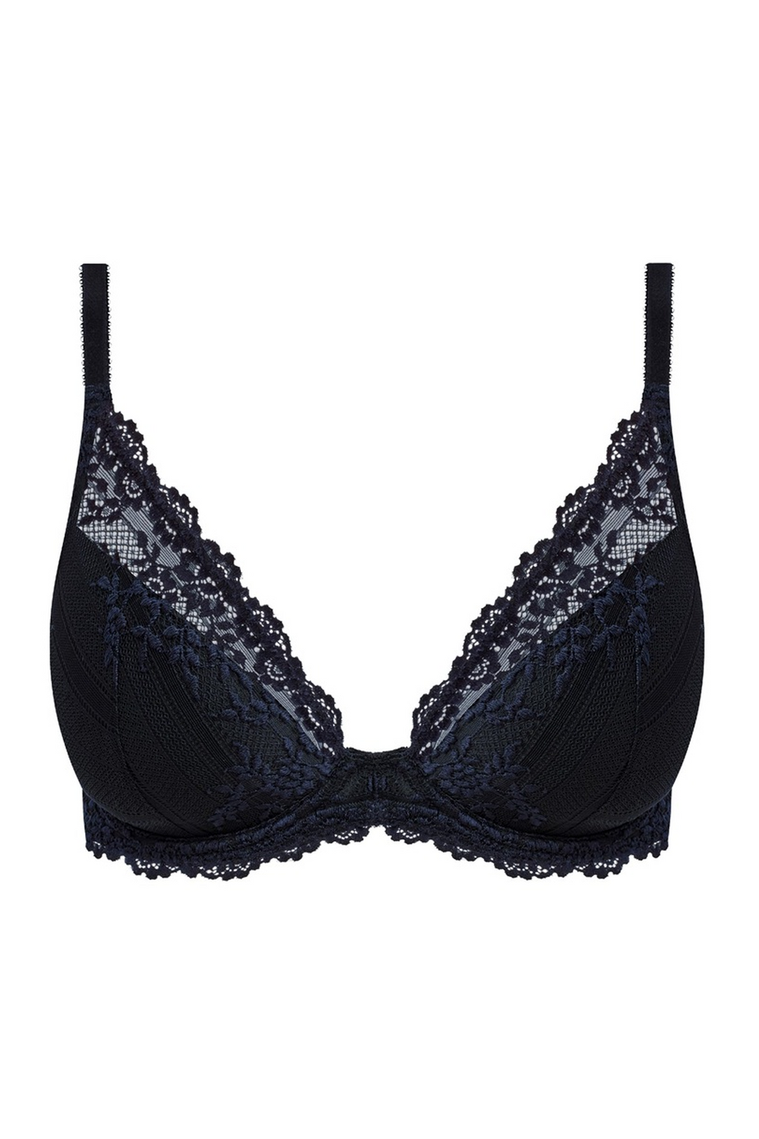 Embrace Lace Plunge Black/night Sky