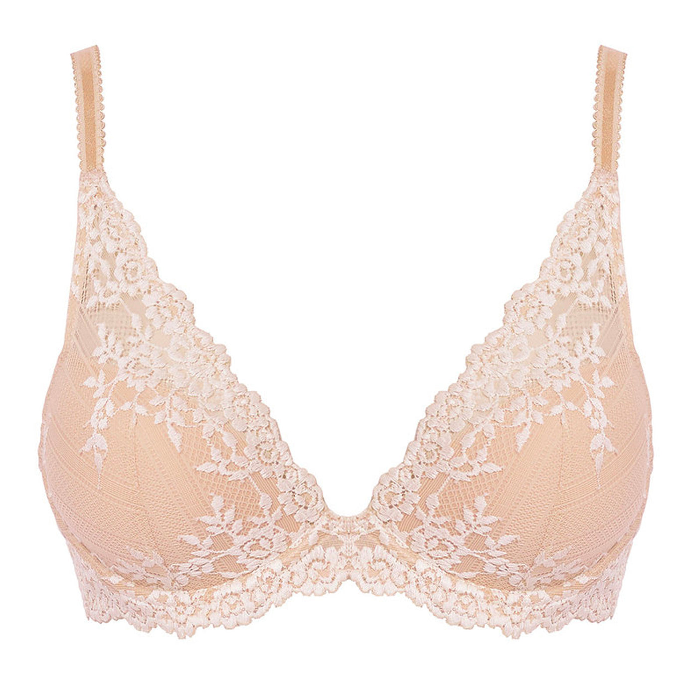 Embrace Lace Plunge Naturally Nude