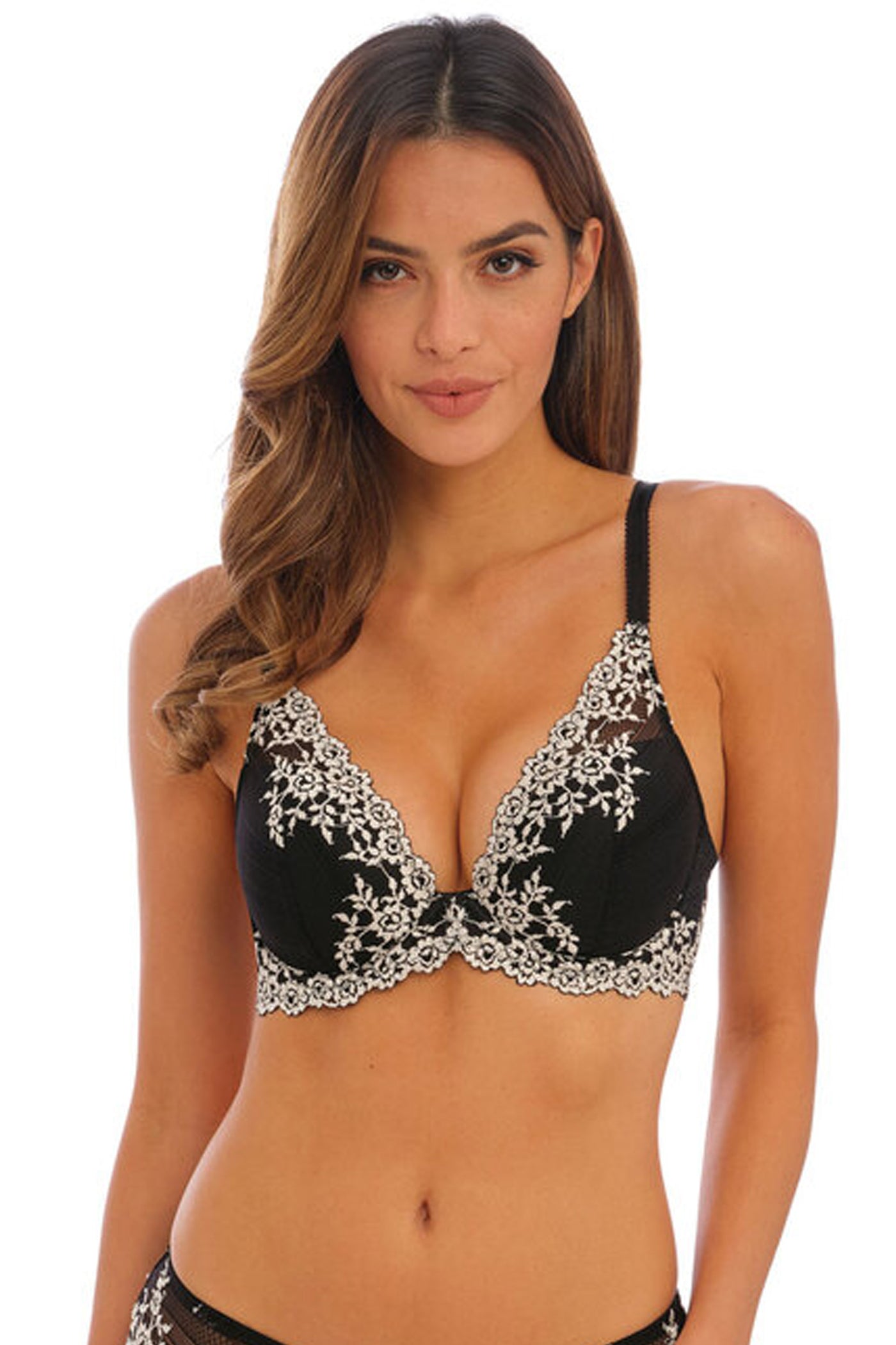 Embrace Lace Plunge Bh Svart