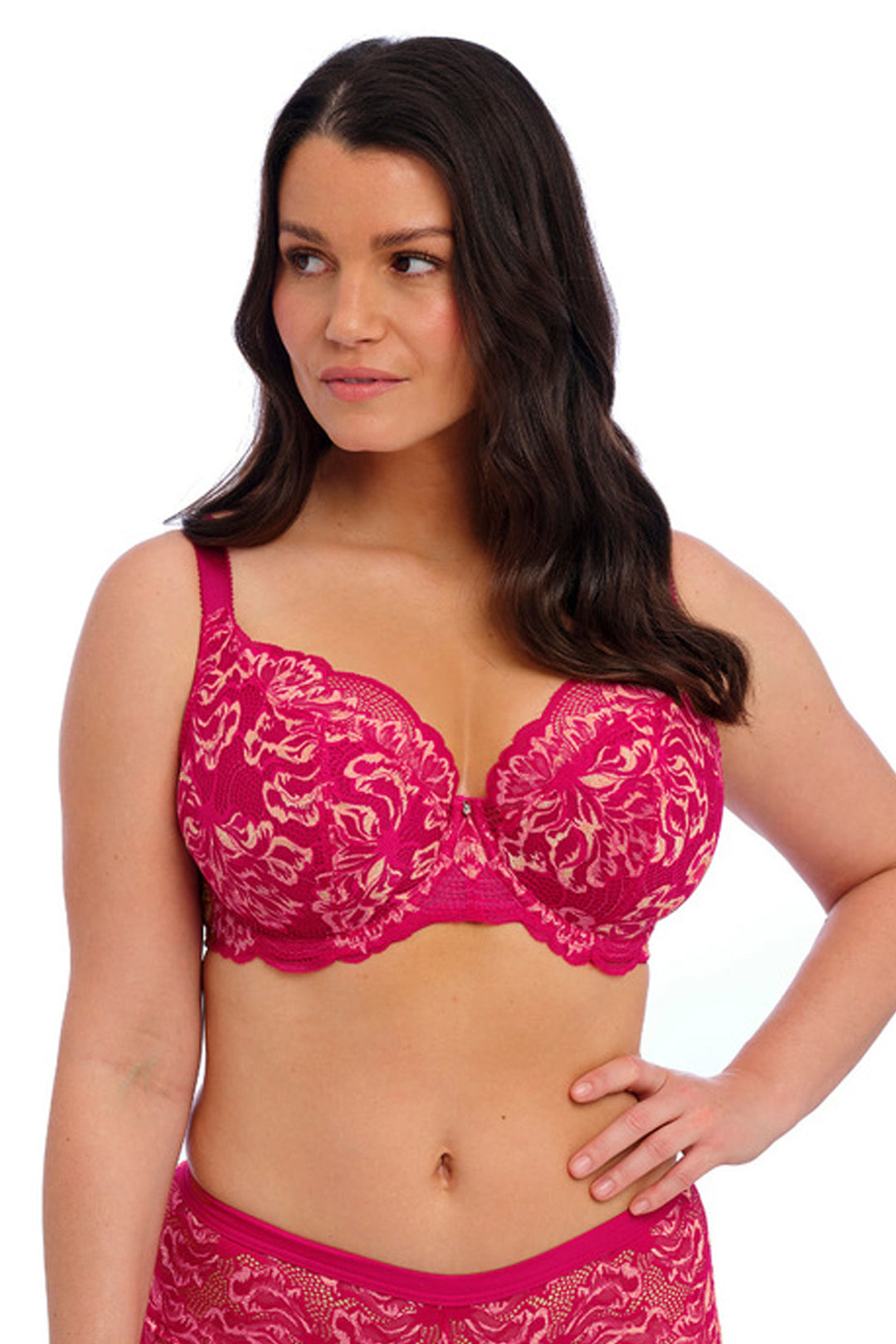 Emmaline Vadderad Plunge BH Cerise