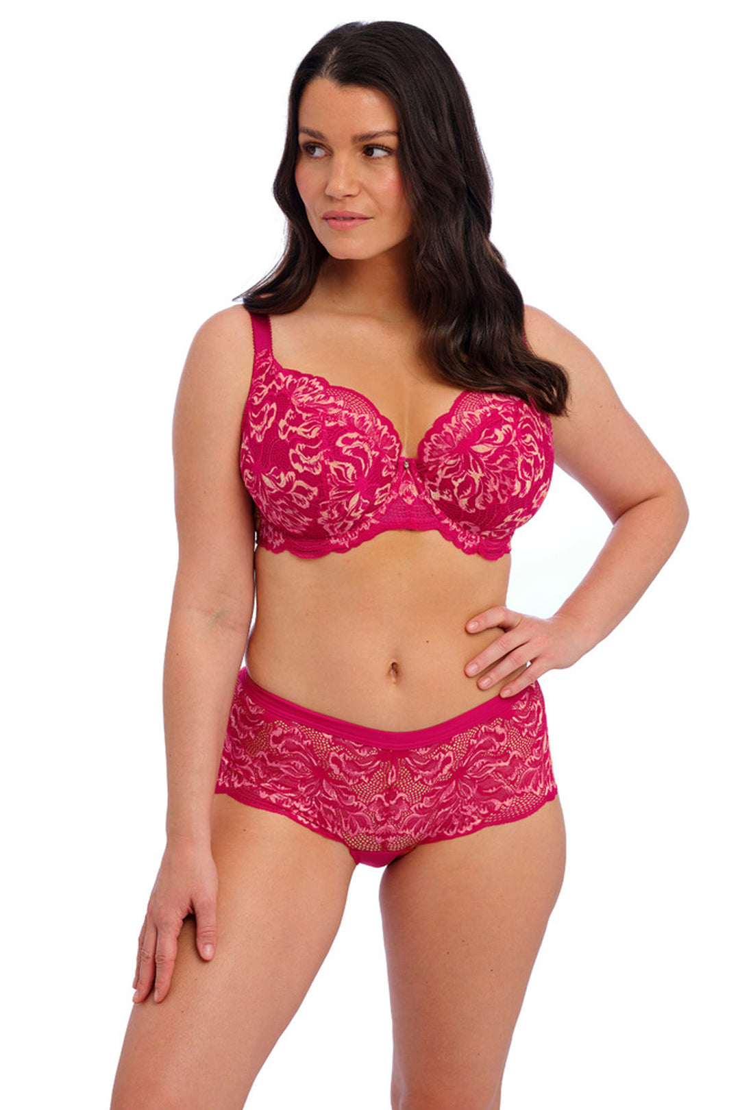 Emmaline Vadderad Plunge BH Cerise