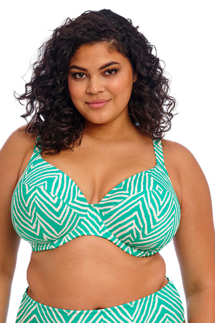 Fiji Falls Plunge Bikini Top Marine