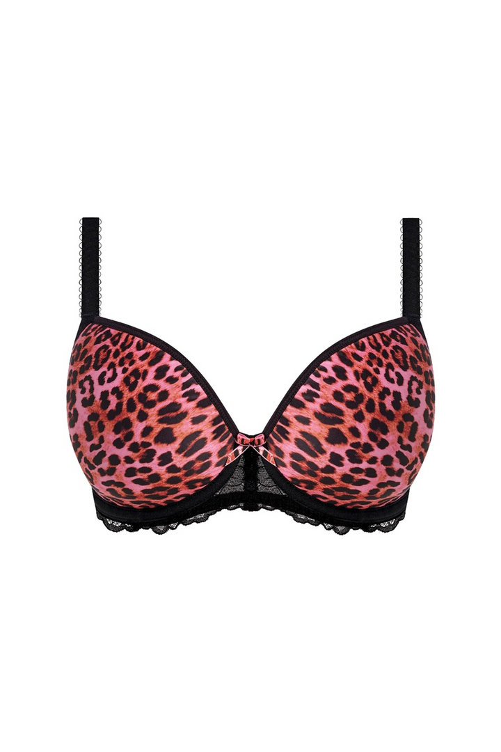Cherish Me Moulded Plunge T-shirt Bra Pink Flambe