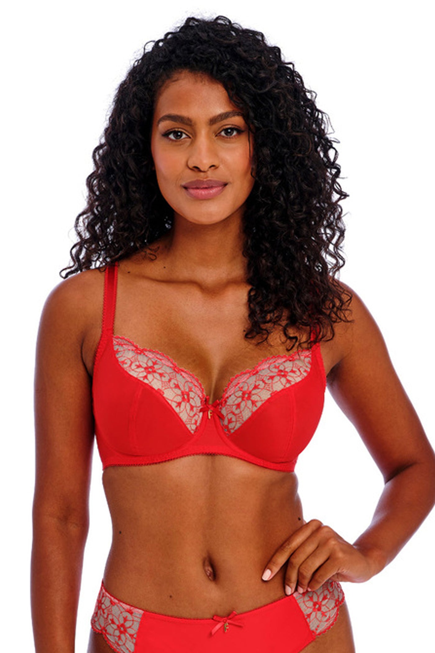 Hallie Plunge Bh Chili Red