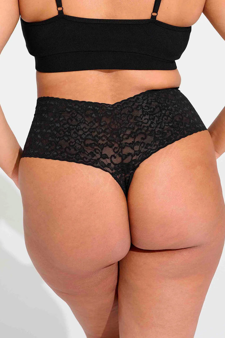 High Waist Thong Liquorice Therapy