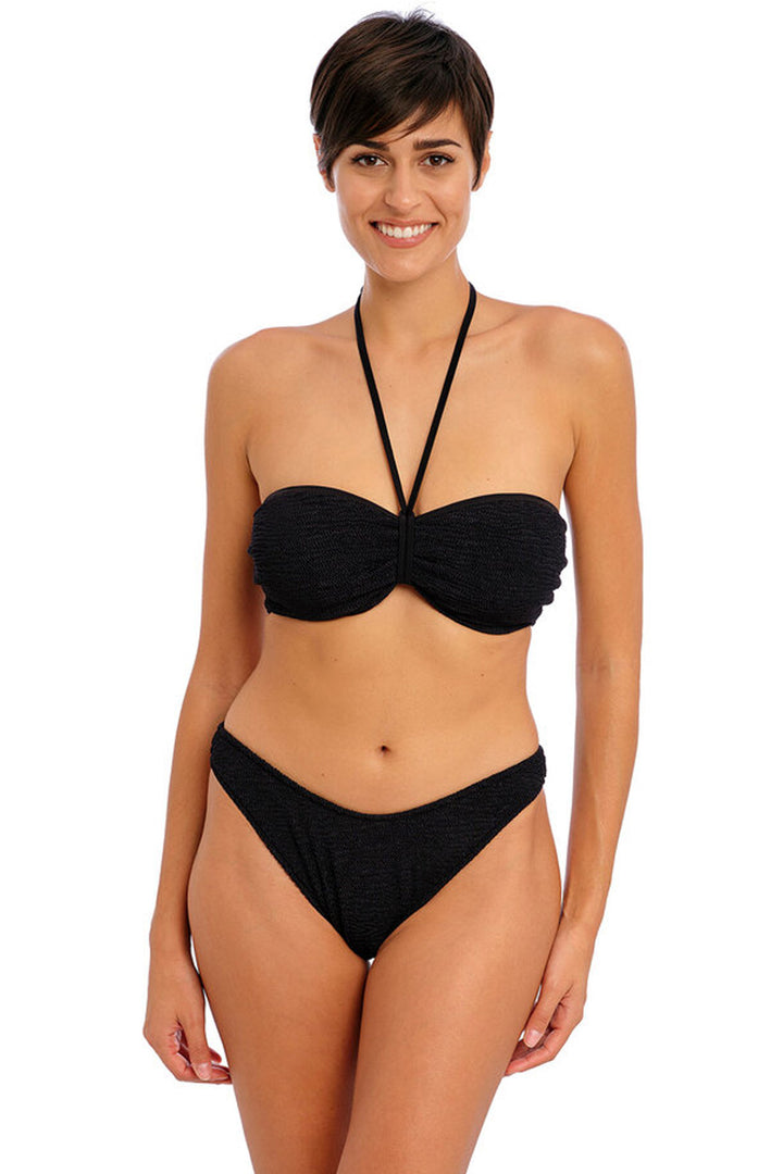 Ibiza Waves Bandeau Bikini Top Black