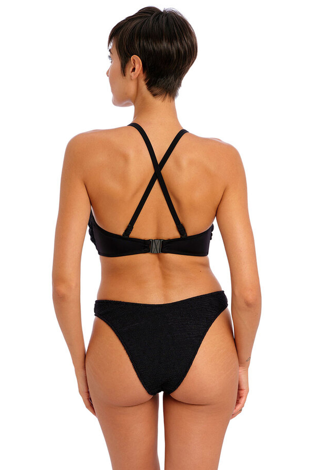 Ibiza Waves Bandeau Bikini Top Black