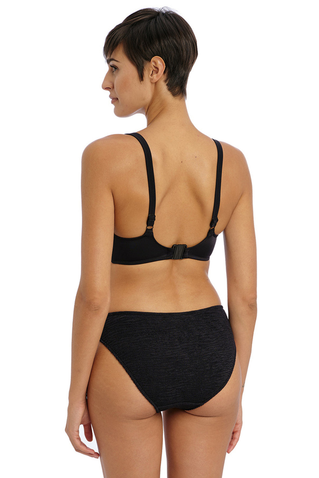 Ibiza Waves Plunge Bikini Top Black