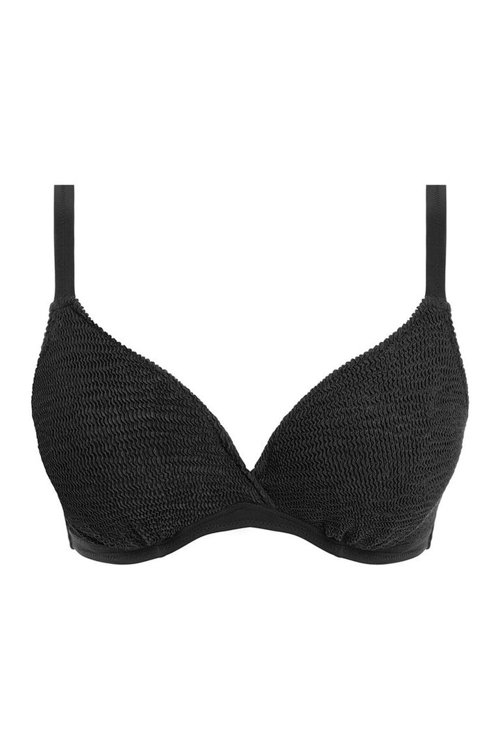 Ibiza Waves Plunge Bikini Top Black