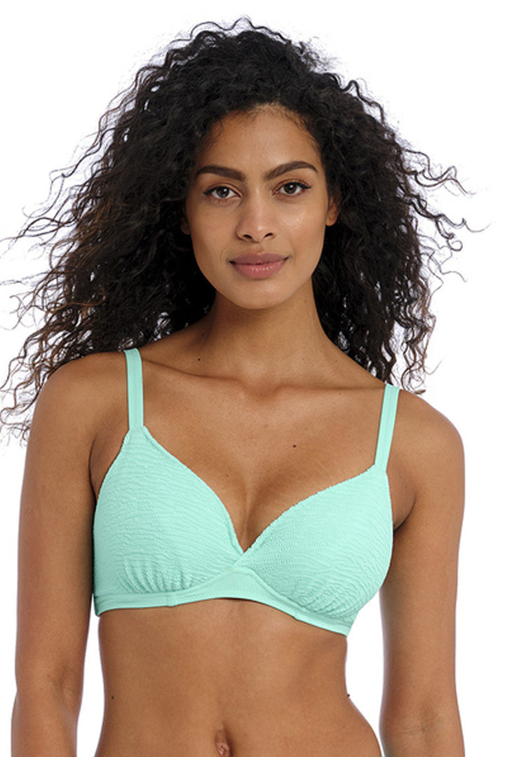 Ibiza Waves Plunge Bikini Top Frozen