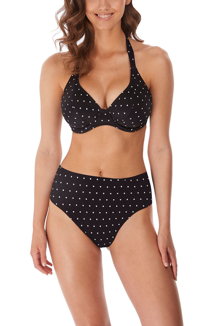 Jewel Cove Hög Bikinitrosa Black Dot