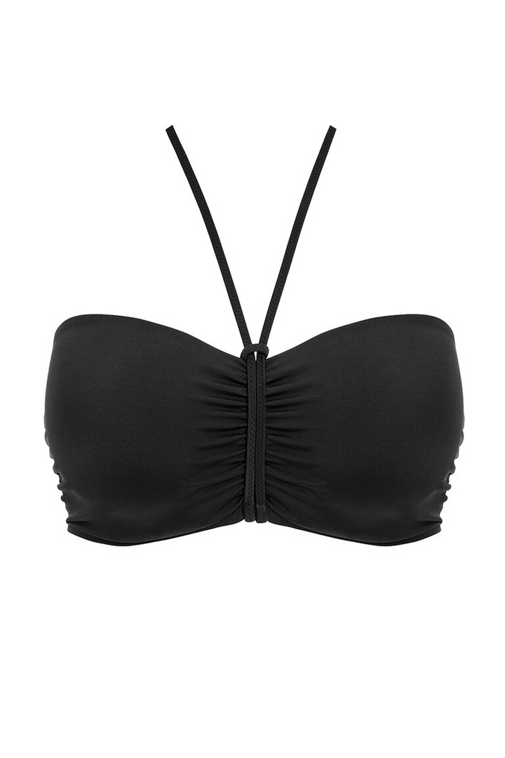 Jewel Cove Bandeau Bikiniöverdel Enfärgad Svart