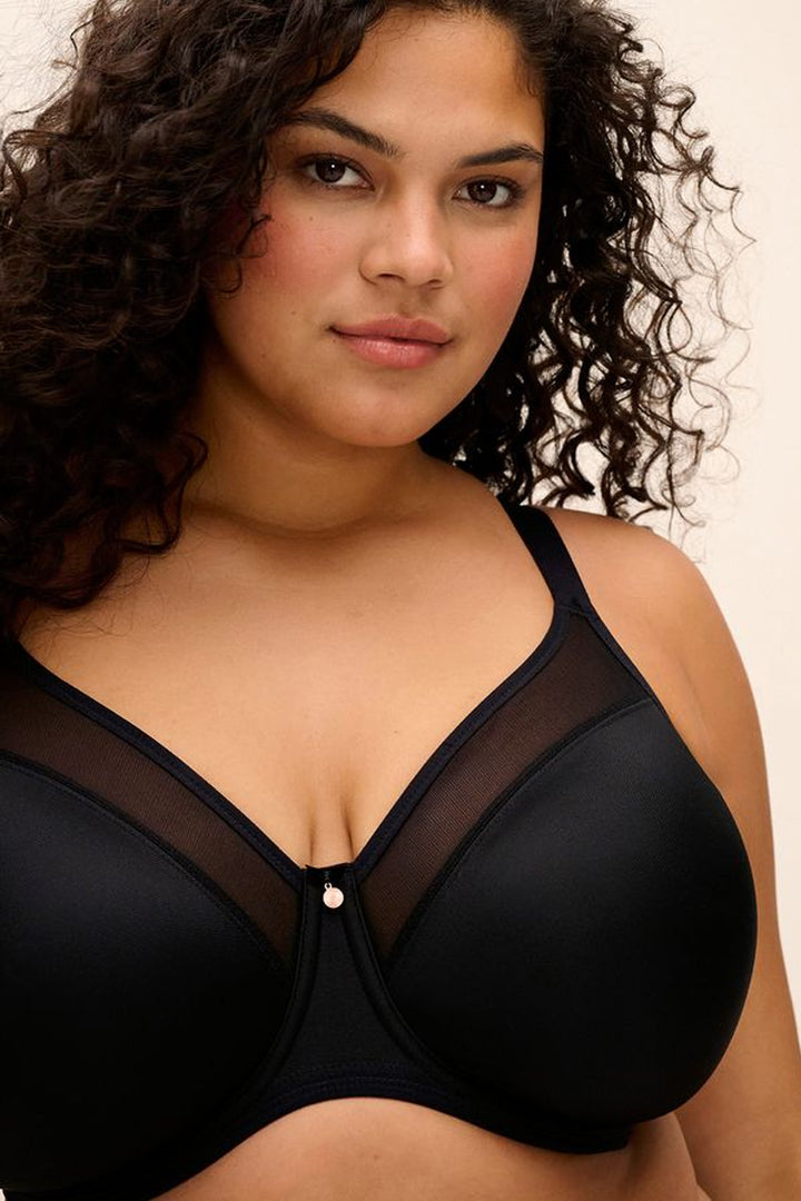 Smooth formgjuten ovadderad Bh Svart