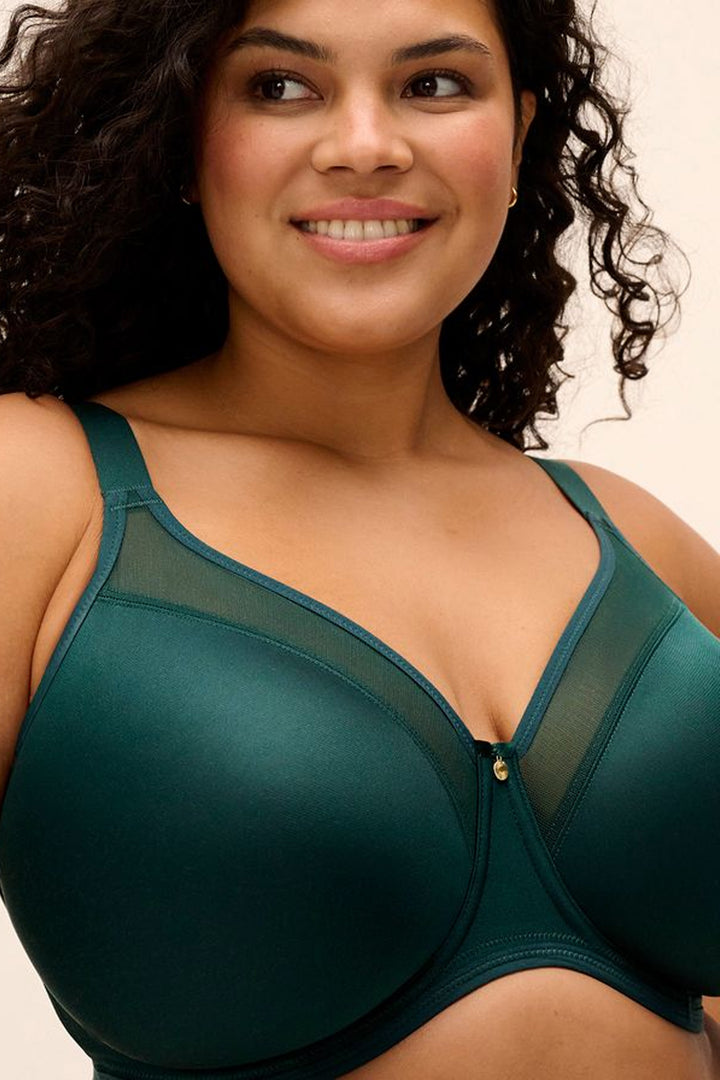 Smooth Moulded Non Padded Bra Deep Emerald