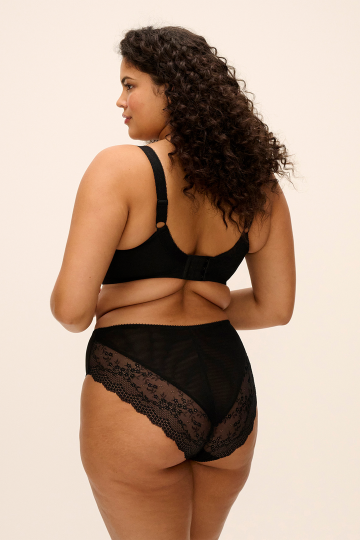 Lucie High Leg Brief Jet